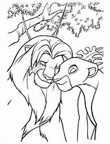 Coloring Lion Simba King Nala Pages Colouring Adult Disney Kids Again Color Meet Printable Sheets Book Cartoon Meets Popular Long sketch template