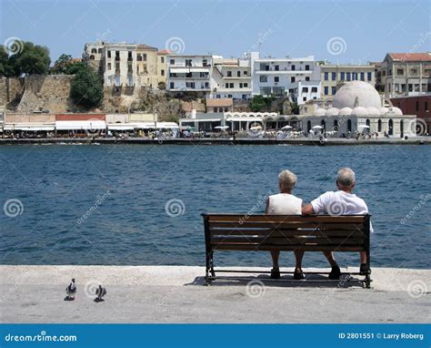 couple   bench stock image image  relax sitting