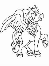 Pegasus Coloring Pages Young sketch template