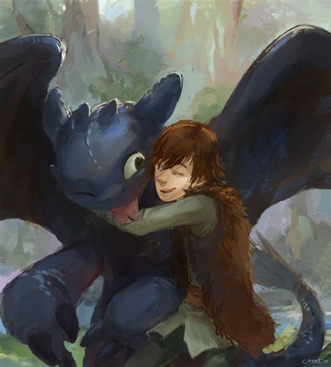 hiccup toothless   train  dragon fan art  fanpop