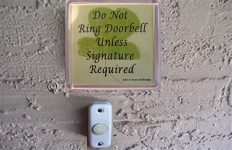 ring doorbell sign signature required etsy