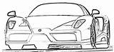 Ferrari Coloring Pages Enzo Carscoloring Cars sketch template