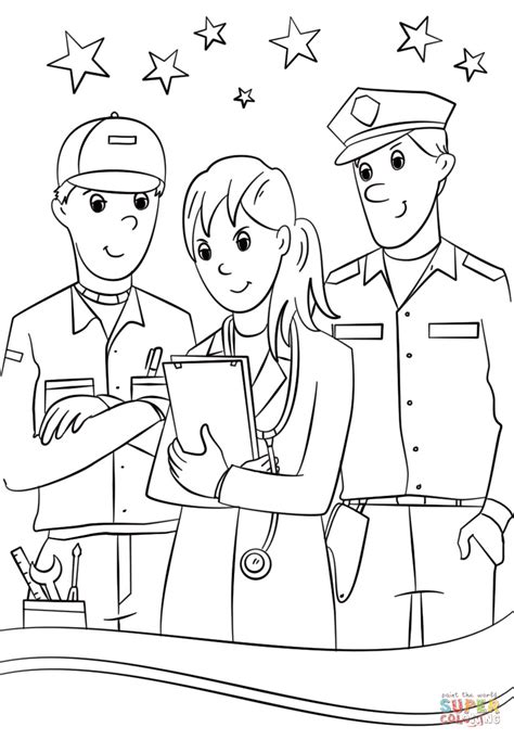 ideas  community helpers coloring pages  toddlers
