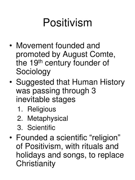 positivisms view  scientific truth powerpoint    id