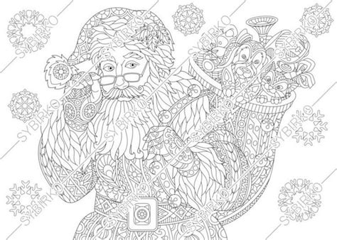 merry christmas coloring pages coloring book  adults  etsy