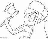 Coloring Wendy Dipper Personajes Misterios 10dibujos Ausdrucken sketch template