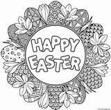 Easter Mandala Coloring Happy Pages Printable Print Colouring Sheets Bunny Adults Egg Book Choose Board Doodle Info sketch template