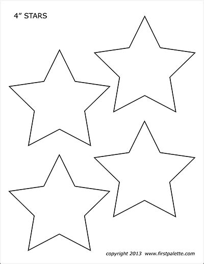 printable   star template  printable templates