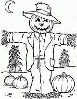 Scarecrow Coloring Pages Printable Kids Scarecrows Halloween Pumpkin Fun Color Fall Colouring Print Preschool Cute Thanksgiving Sheets Books Template Bestcoloringpagesforkids sketch template