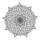 Coloring Mandala sketch template