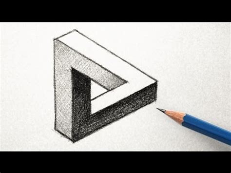 draw  optical illusion triangle  easy  youtube