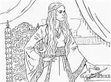 Coloring Pages Colouring Thrones Game Cersei Adult Drawings Ups Grown Color Lannister Books Print Choose Board Printable Games sketch template