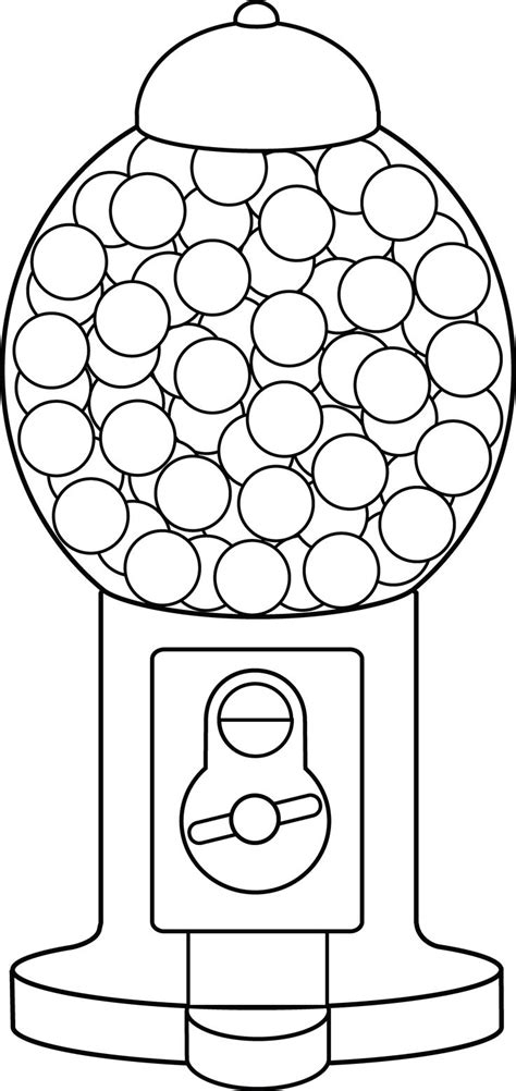 gumball machine     correspondance candy coloring pages