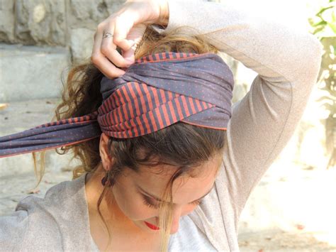 how to tie my scarf diagonally amazing headband bandana etsy