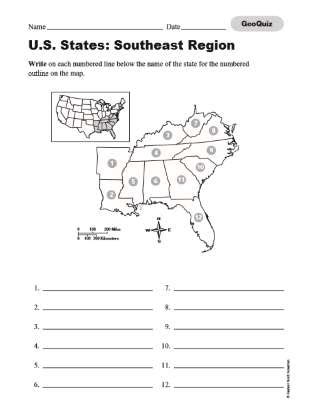 quiz southeast  state capitals teachervision