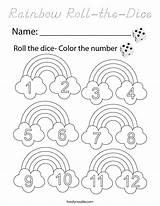 Coloring Dice Roll Rainbow Built California Usa sketch template