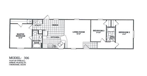 single wide oakcreek mobile home floorplan bdrm bth