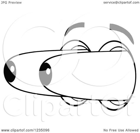 Clipart Of A Pair Of Surprised Black And White Eyes