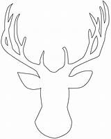 Deer Outline Head Cliparts sketch template