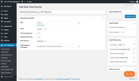 add  feed source wp rss aggregator knowledge base