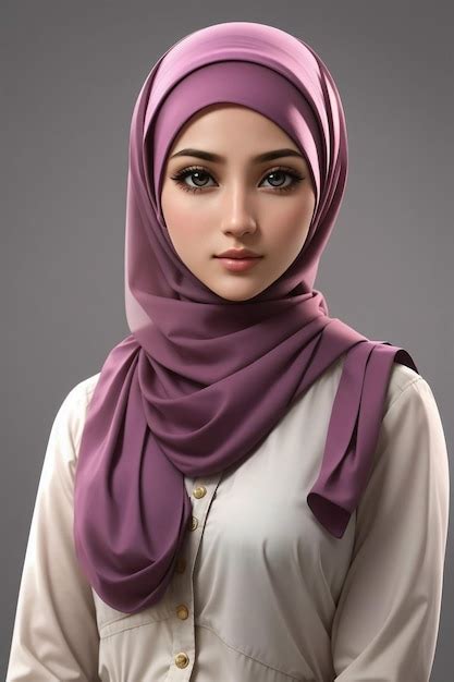 premium ai image beautiful girl wearing a hijab