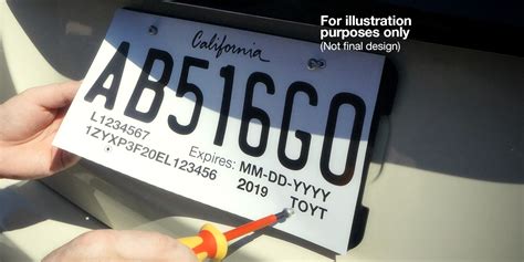 printable temporary license plate california customize  print