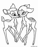 Bambi Coloring Pages Faline Disney Printable Kiss Thumper Drawing Cool2bkids Getdrawings sketch template