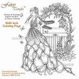 Coloring Pages Books Adult Book Fairy Sheets Burnell Norma Grayscale Printable Zentangle Digi Sorcery Sword Stamps Color sketch template