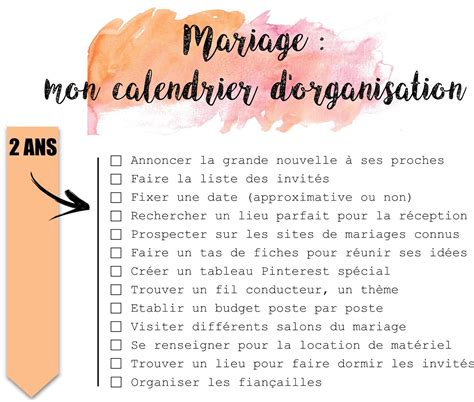 mon calendrier de taches pour le mariage pauline dress blog mode