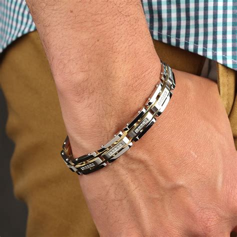 Stainless Steel Diamond Bracelet Ben Bridge Jeweler