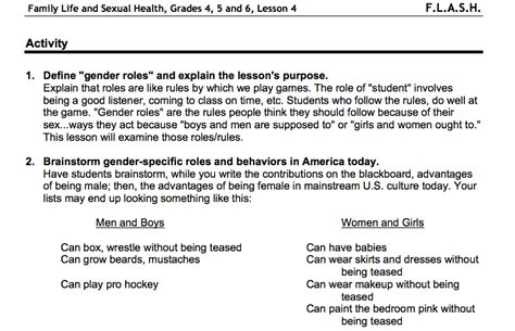 sex education defining gender roles during the sexual revolution and