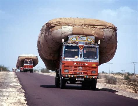 overloaded trucks  barrier  indias progress
