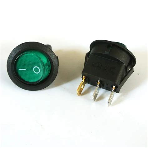 green illuminated  volt rocker switch onoff  amp dc   light  car switches