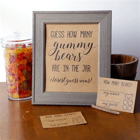 guess   gummy bears game baby shower games etsy baby bear