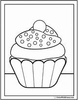 Cupcake Coloring Pages Pdf Sprinkles Nonpareil Printable Colorwithfuzzy Kids sketch template