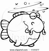 Clipart Drunk Catfish Chubby Cartoon Thoman Cory Outlined Coloring Vector 2021 sketch template