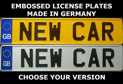 car gb great britain euro european license plate number plate alu