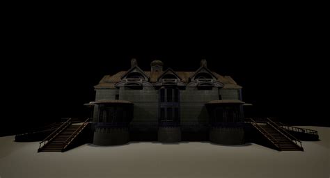 horror house pack creepy free vr ar low poly 3d model cgtrader