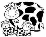 Cow Calves Feeding Coloring Pages 為孩子�的�色頁 sketch template