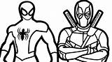 Coloring Deadpool Spider Colorare Getdrawings Chibi Disegni Getcolorings Malvorlagen sketch template