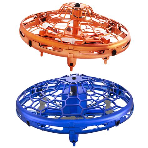 hover star  motion controlled ufo hand controlled drone orange  rc model vehicles kits