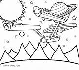 Trek Enterprise Getdrawings Planets Kindergarten Getcolorings Starship Colorings sketch template