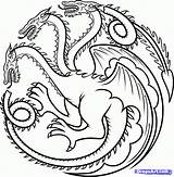 Targaryen Thrones Tronos Sigil Tatuajes Daenerys Drachen Dibujos Zeichnet Vectorified Sigils Stencil Wappen Dragón Gemerkt Dragoart Abrir Stark sketch template