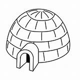 Igloo Coloring Drawing Pages Color Printable Kids Clipart Colour Sketch Various Buildings Architecture Getdrawings Paintingvalley High sketch template