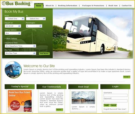 travel booking website templates    bus operator heritagechristiancollege