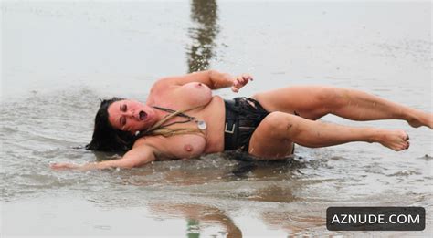 lisa appleton topless on the beach in wales aznude