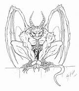 Gargoyle Drawing Concept Gargoyles Coloring Tattoo Pages Outline Adult Books Deviantart Getdrawings Pencil Choose Board Monster sketch template