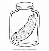 Pickle Coloring Sheet Pages Template Sheets Getdrawings Cute Jar sketch template