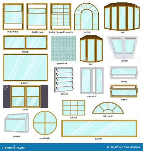windows types stock vector illustration  office