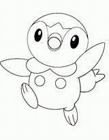 Piplup Colouring Noctowl Pichu Colorare sketch template